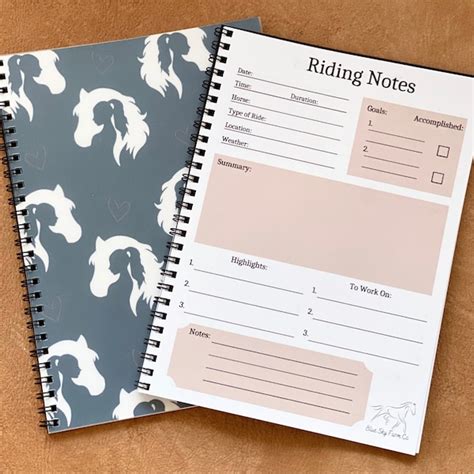 Equestrian Riding Journal Workout Log