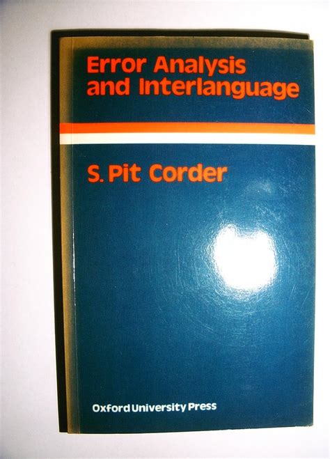 Error Analysis and Interlanguage