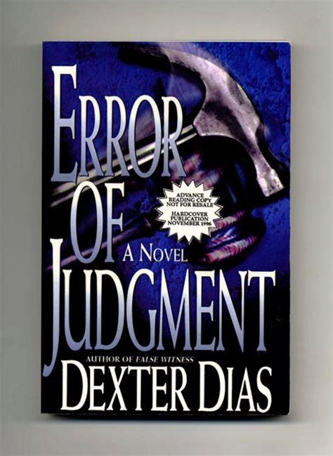 Error of Judgment - Advance Reading Copy