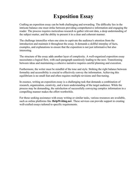 Essays in Exposition from Reading for Understanding
