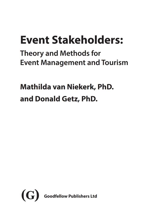 Event Stakeholders (Events Management and Methods)