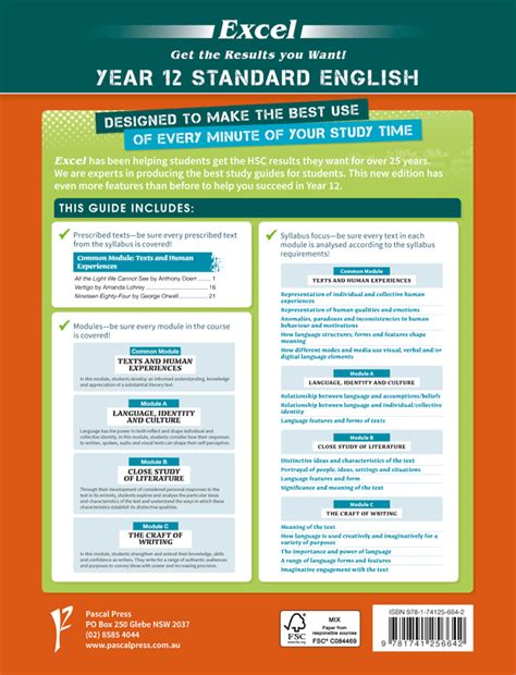 Excel Year 12 Standard English Study Guide