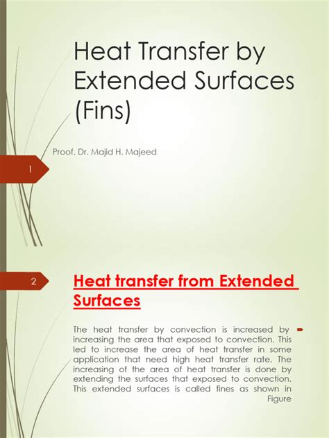 Extended surface heat transfer