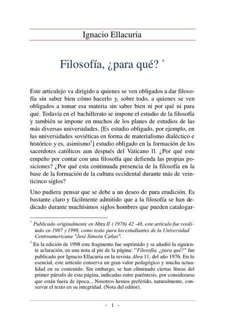 FILOSOFIA PARA QUE