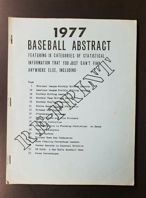 Fantasy Baseball Abstracts