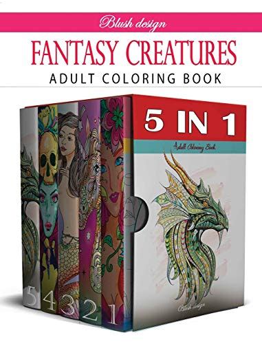 Fantasy Creatures Adult Coloring Book