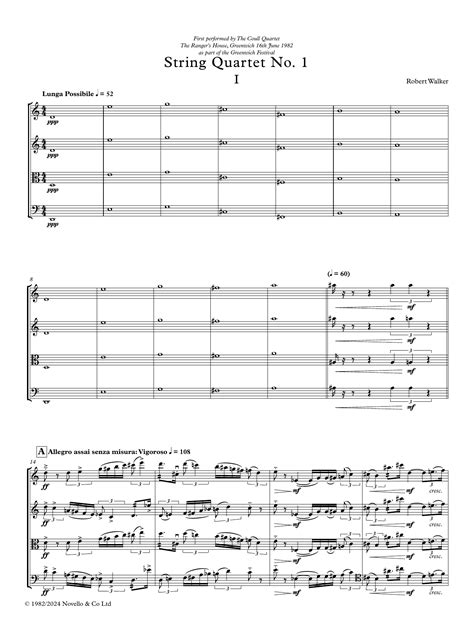 Fantasy for string quartet. Score