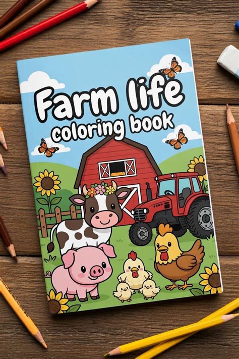 Farm Life With Coloring Pictures