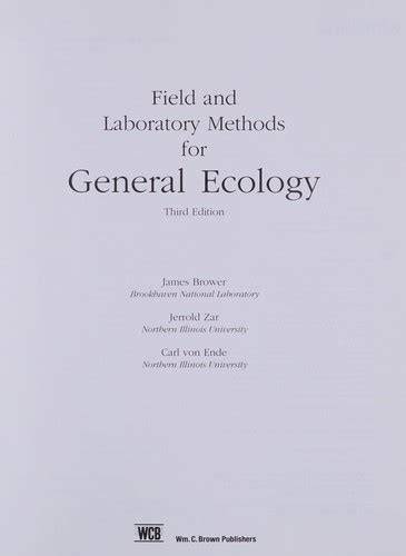 Field and Laboratory Methods of General Ecology
