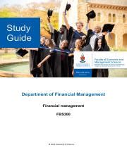 Financial Management--Study Guide