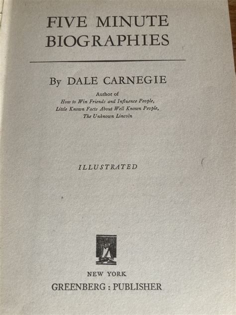 Five Minute Biographies
