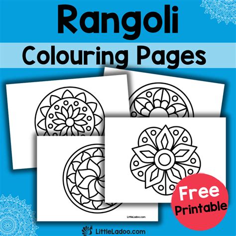Floral Rangolis Coloring Book
