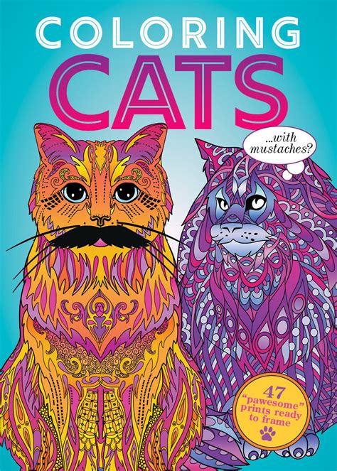 Flowering Cat Adult Coloring Book