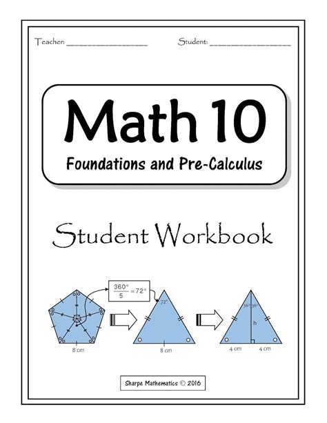 Foundations of Math and Precalculus 10 Workbook