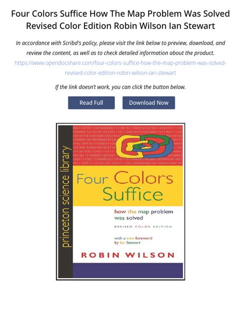 Four Colors Suffice: How the Map Problem Was Solved