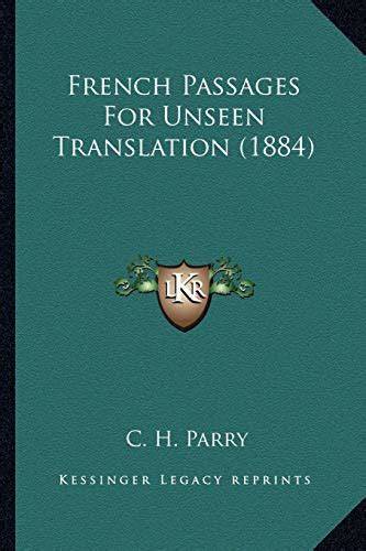 French Passages for Translation and Interpretation