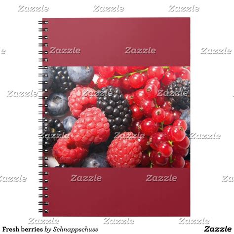 Fruit Notebook Berries: Red berries Color Notebook
