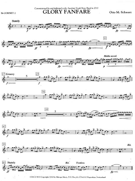 GRACE AND GLORY FANFARE -PARTITION+PARTIES SEPAREES