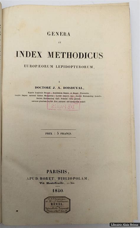 Genera et index methodicus Europaeorum Lepidopterorum