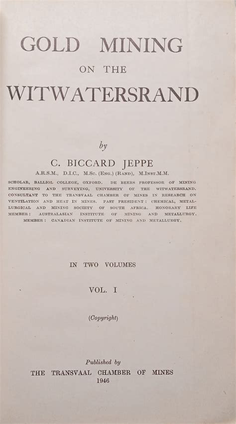 Gold mining on the Witwatersrand