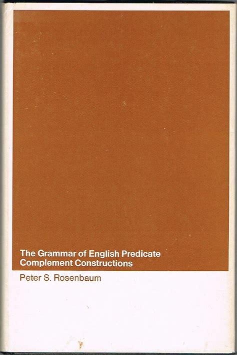 Grammar of English Predicate Complement