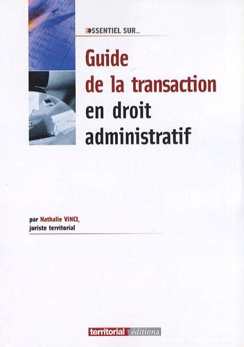 Guide de la transaction en droit administratif