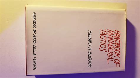 Handbook of Managerial Tactics