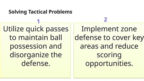 Hints on solving tactical problems