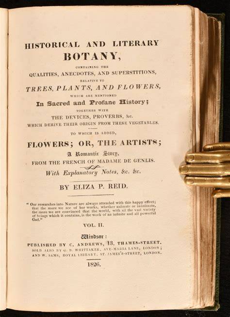 Historical And Literary Botany
