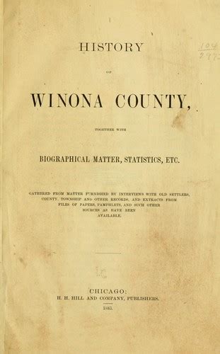 History of Winona County