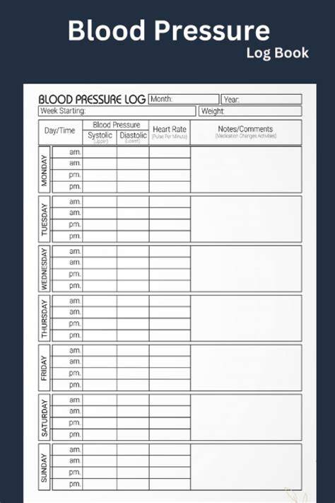 Home Blood Pressure Monitoring Diary