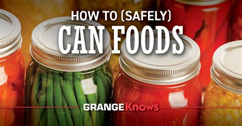How To Can Foods Safely