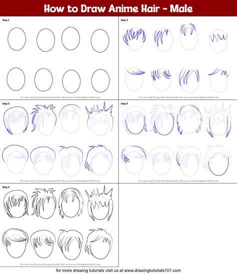 How to Draw Anime Style Hair Step by Step