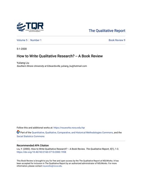 How to Write Qualitative Research