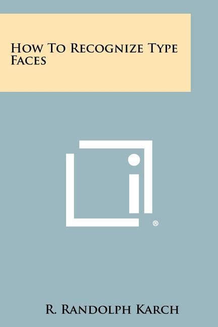 How to recognize type faces
