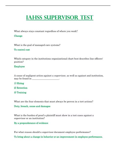 IAHSS Supervisor Training & Study Guide - 3rd Edition