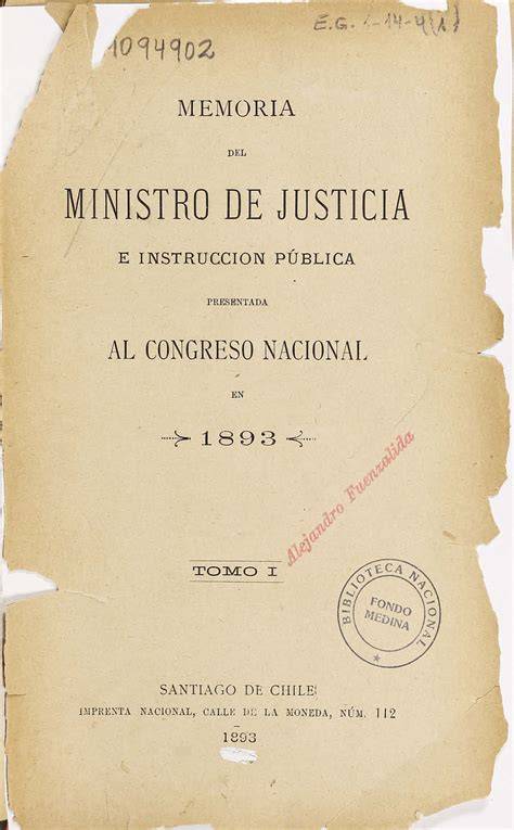 INFORME DEL MINISTERIO DE JUSTICIA A LA NACION
