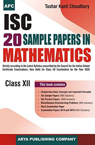ISC 20 Sample Papers in Mathematics Class - XII