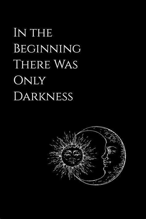 In The Beginning There Was Black...