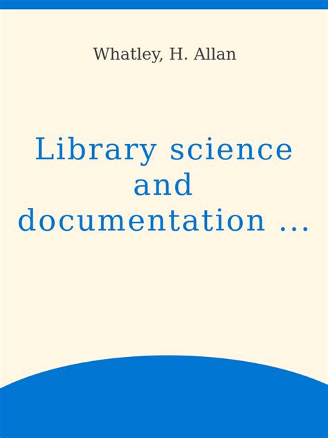 Indexing & Documentation In Library Science