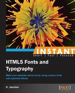 Instant HTML5 Fonts and Typography