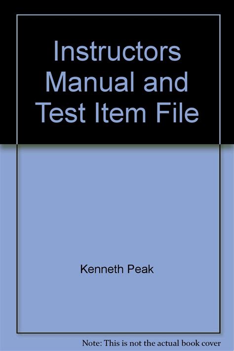 Instructors Manual with Test Item File
