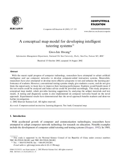 Intelligent Tutoring Systems: Conceptual Map Modeling