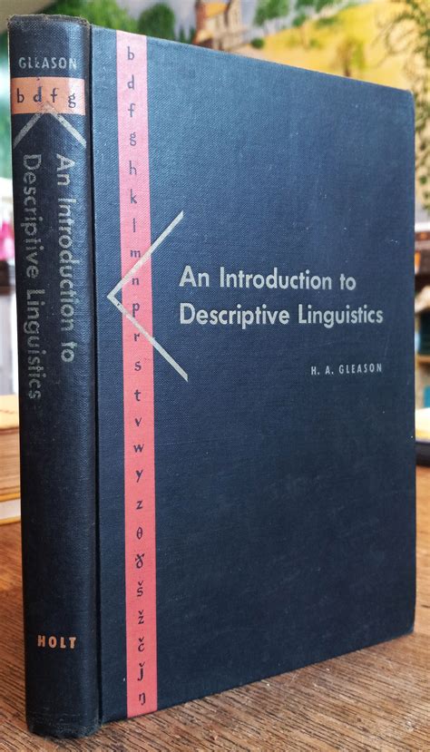 Introduction to Descriptive Linguistics