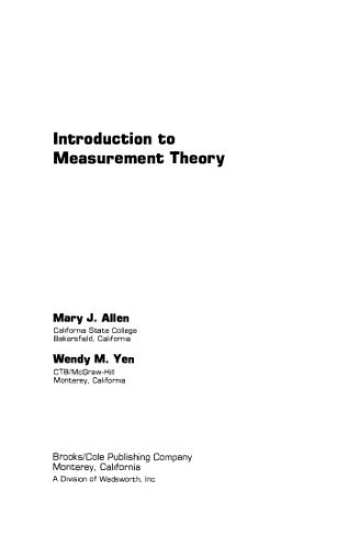 Introduction to Measurement Theory