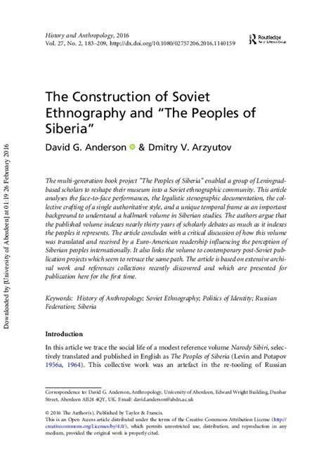 Introduction to Soviet ethnography