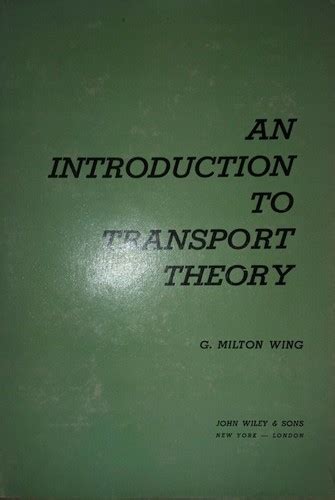 Introduction to Transport Theory
