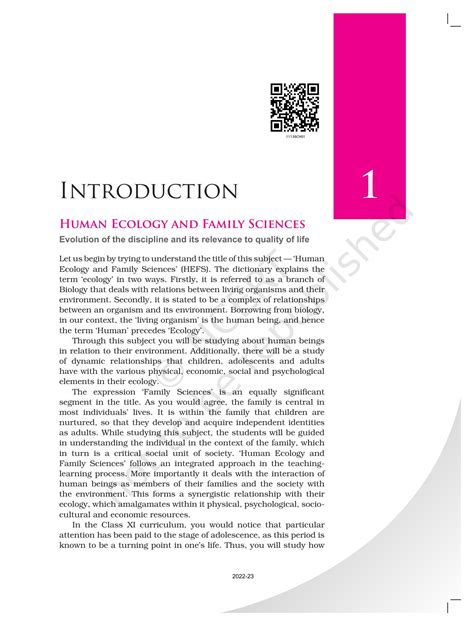 Introduction to home science