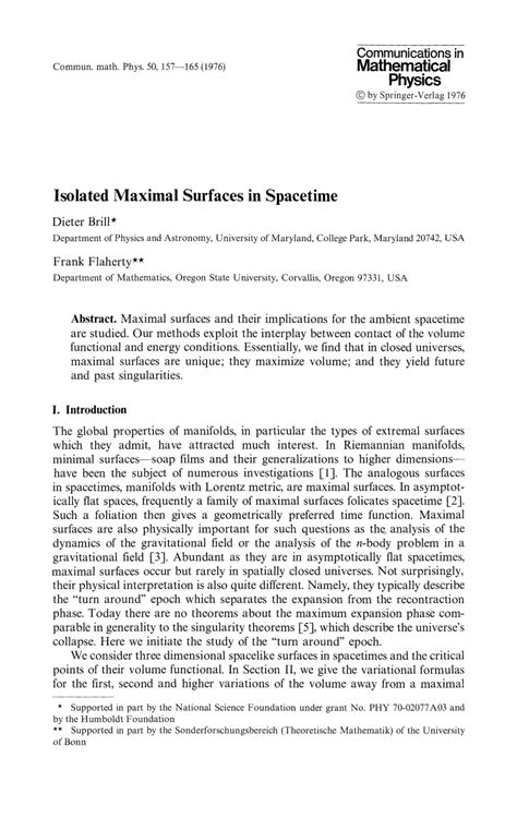Isolated Maximal Surfaces In Spacetime