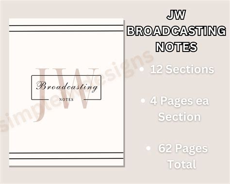 JW Broadcasting Notes